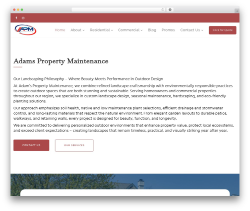 GardenerPro WordPress theme - adamspropertymaintenance.com