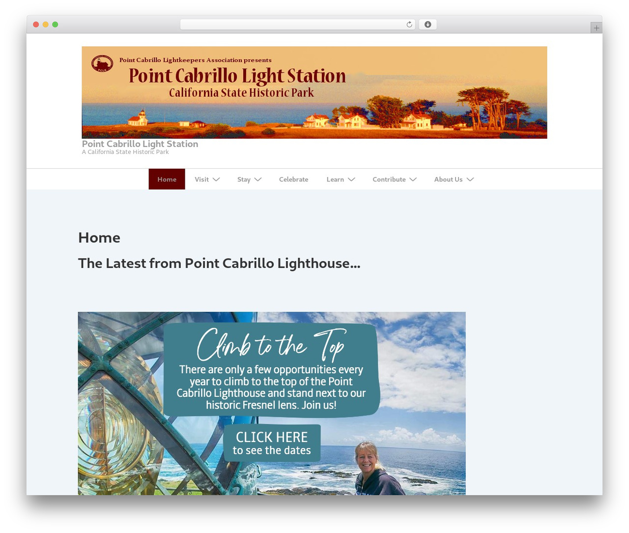 Responsive WordPress theme - pointcabrillo.org
