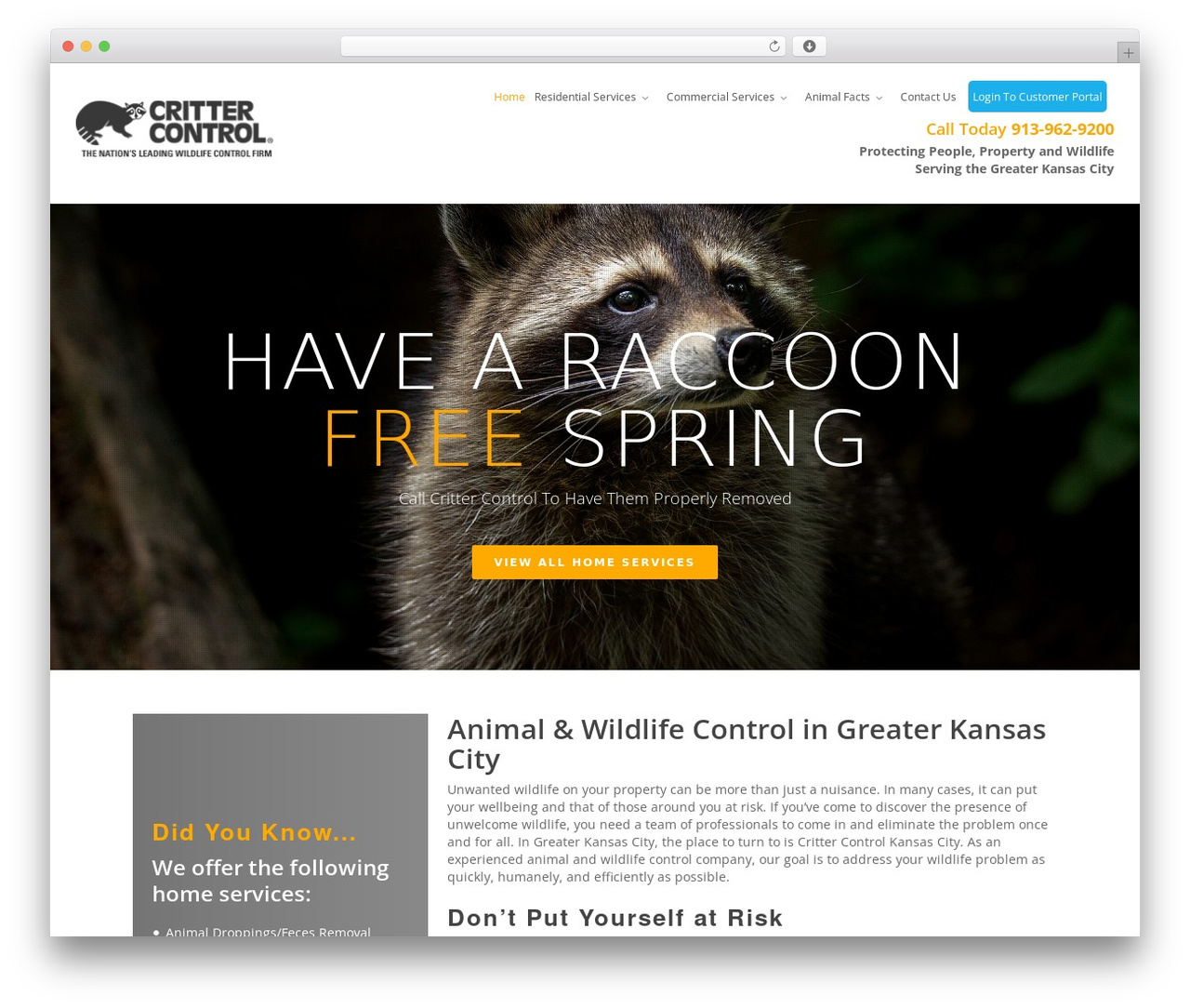 Salient WordPress theme - crittercontrolkansascity.com