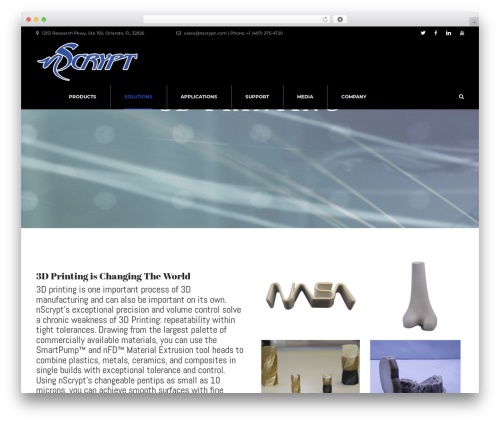 Themecore WordPress plugin - nscrypt.com/3d-printing