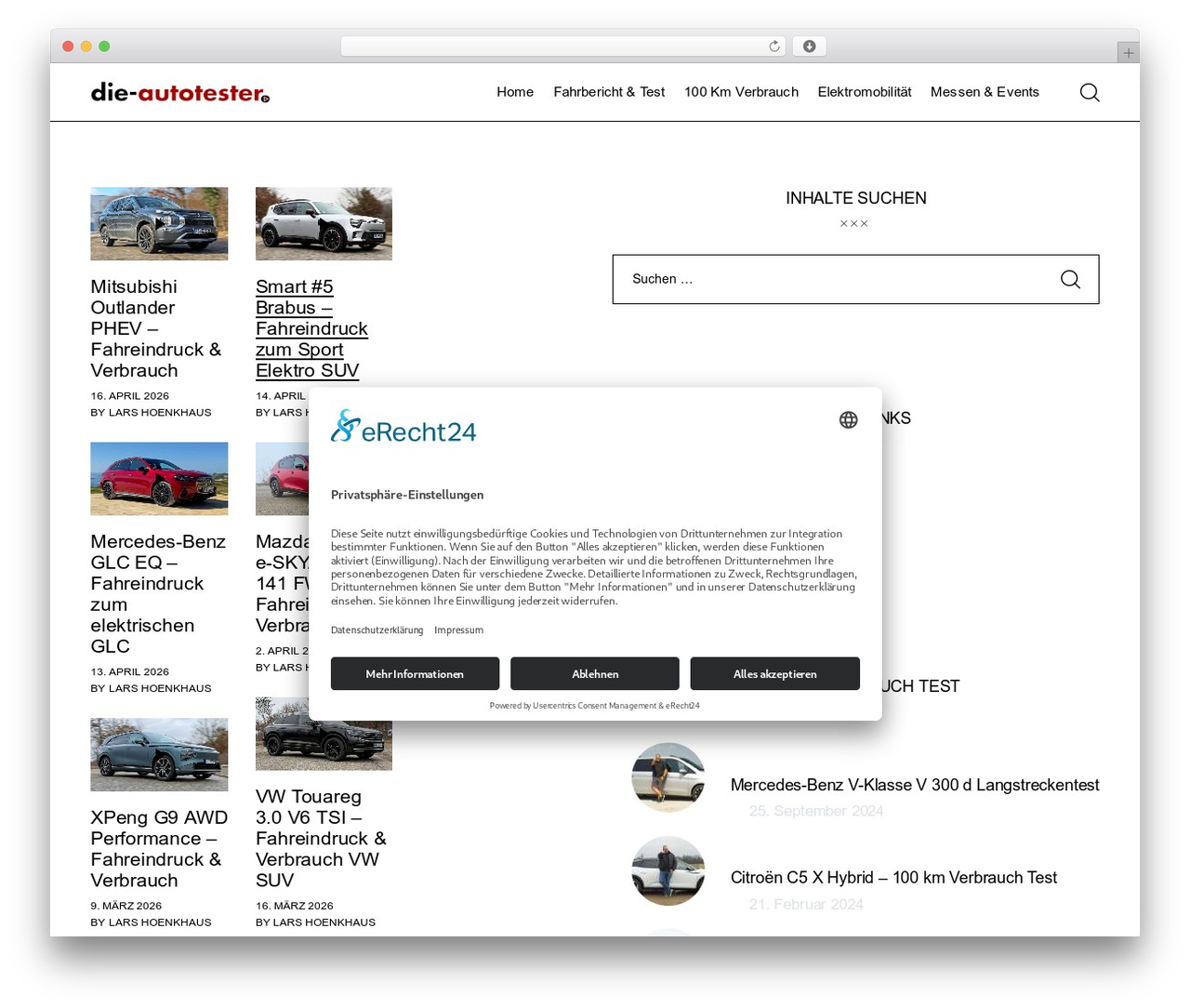 WordPress theme Tuber - die-autotester.com