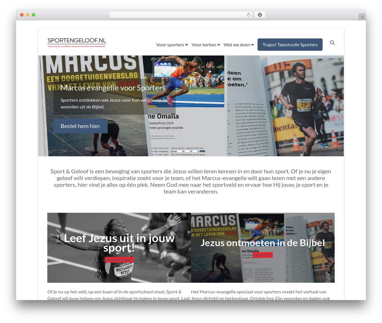 WP theme Spacious - sportengeloof.nl