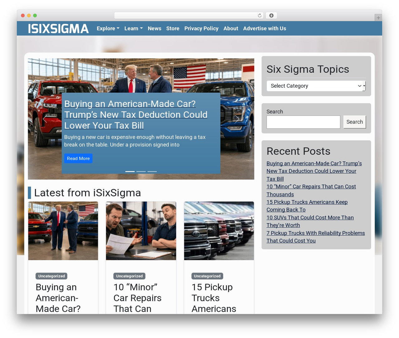 bootScore theme WordPress - sixsigma.com