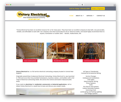 Divi WordPress theme - victoryelectrical.com