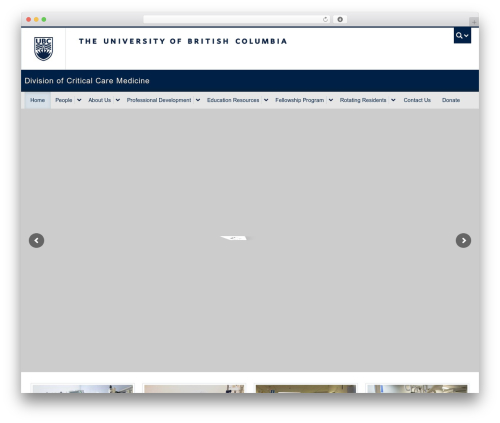 UBC CLF Basic medical WordPress theme - ubccriticalcaremedicine.ca
