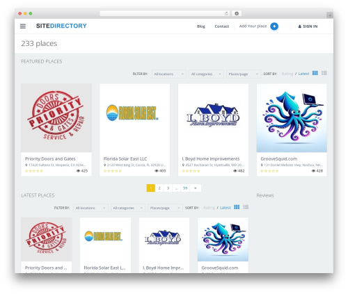 WordPress theme DirectoryEngine - sitedirectory.biz