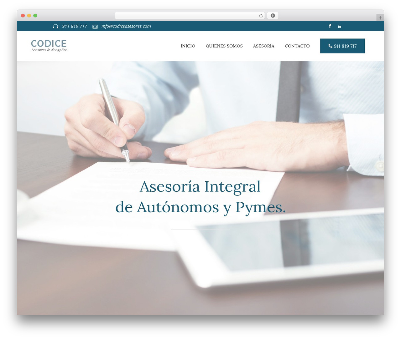 Bridge WordPress theme - codiceasesoresyabogados.com