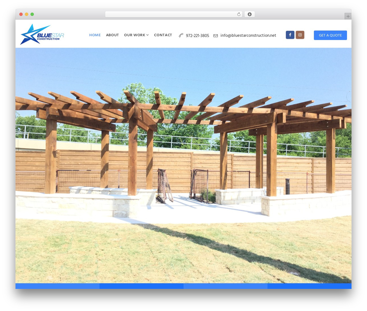 Construction WP theme - bluestarconstruction.net