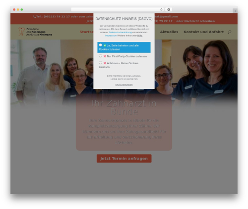 Divi WordPress theme - zahnarzt-buende.de