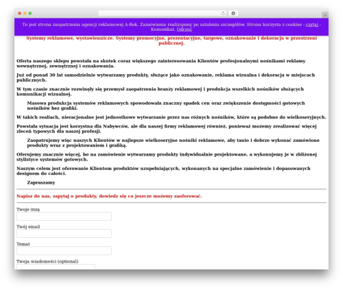 Easy Commerce Pro theme WordPress - reklamafirmowa.pl