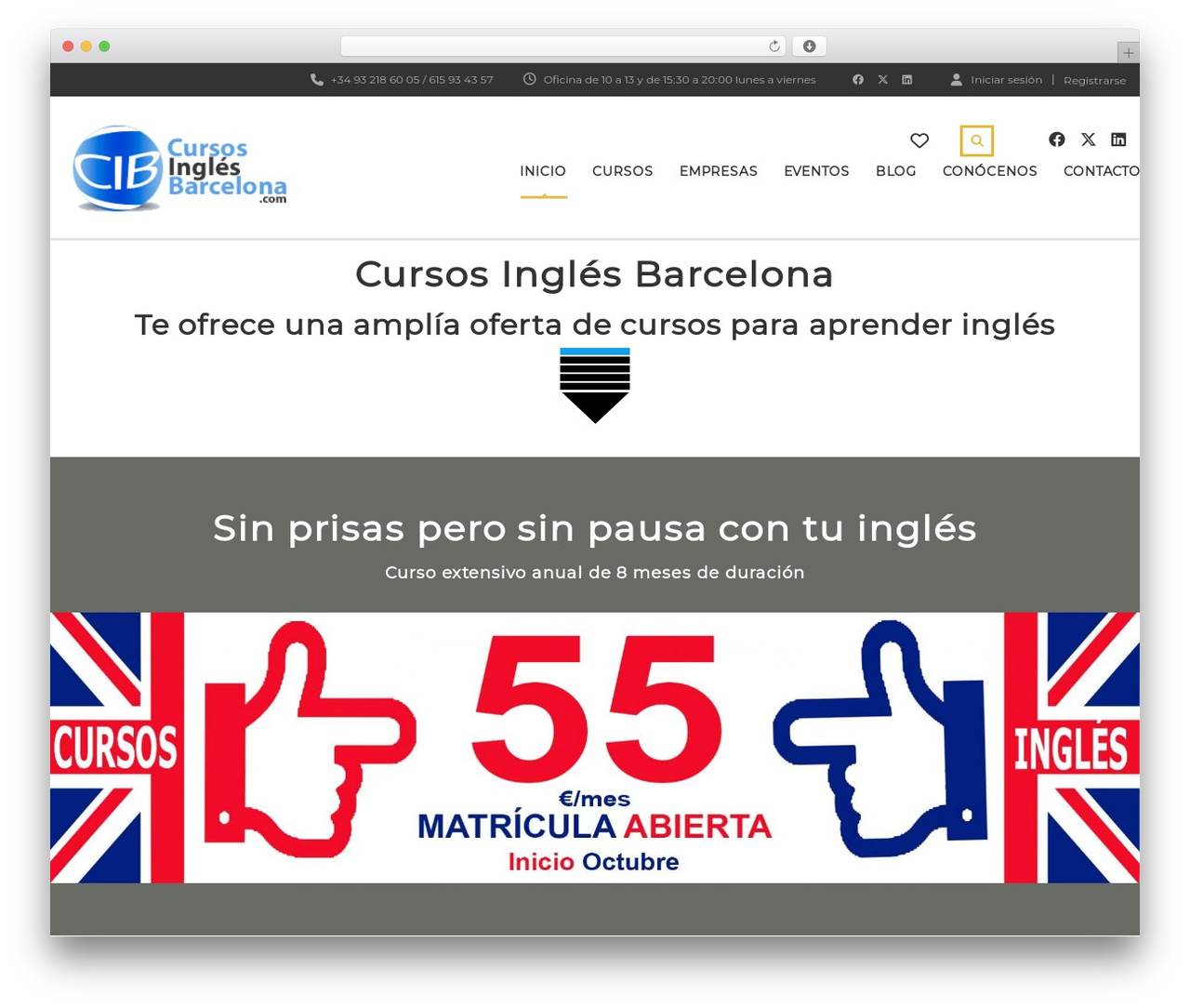 MasterStudy theme WordPress - cursosinglesbarcelona.com