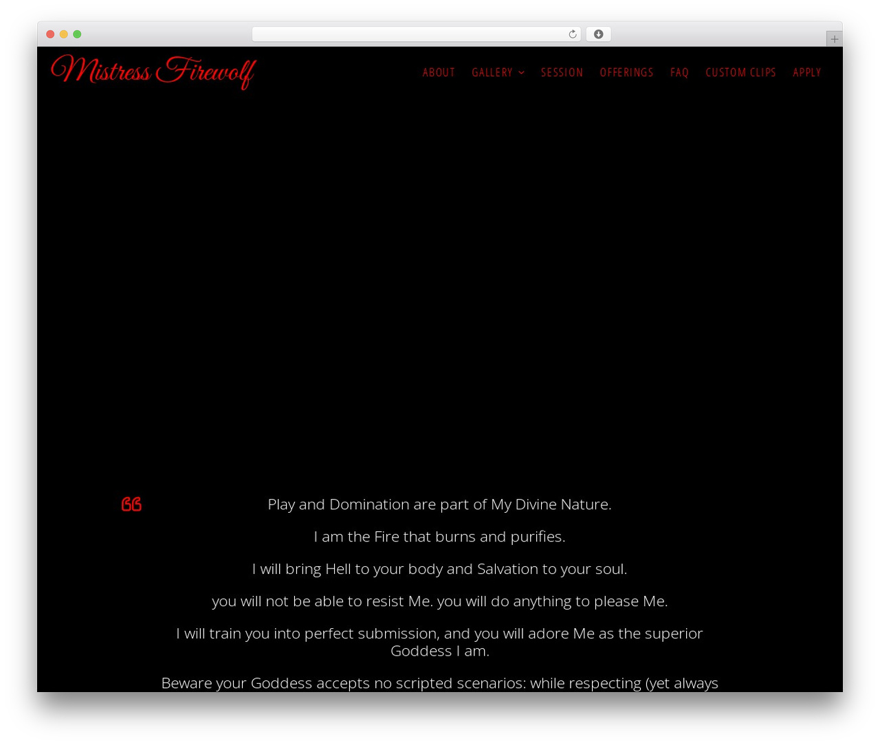 Pro WordPress theme - mistress-firewolf.com Pro WordPress theme - mistress-firewolf.com