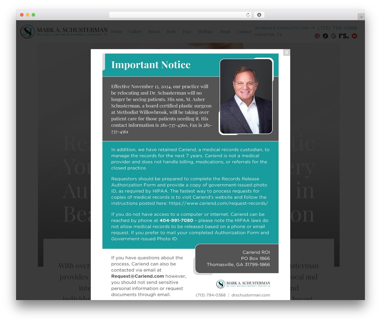 Schusterman WordPress theme - drschusterman.com