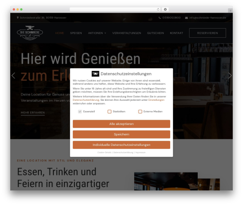 Uncode WordPress restaurant theme - schmiede-hannover.de