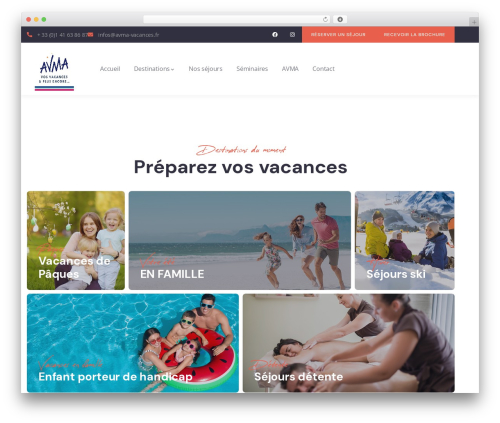 Tevily themer WordPress plugin - avma-vacances.fr