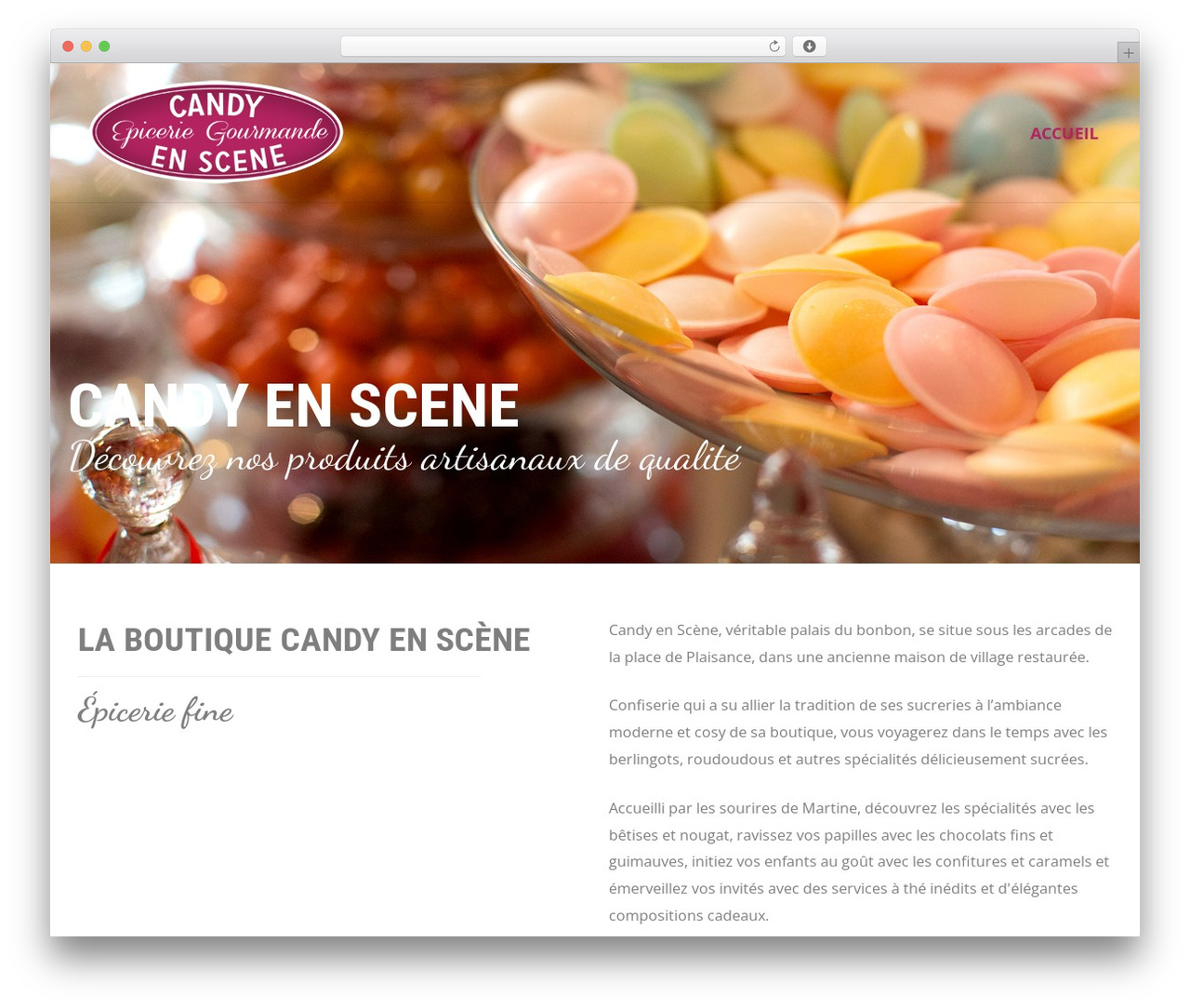 WordPress website theme Create - candyenscene.com