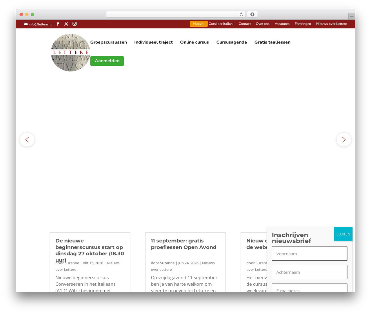 Divi WordPress theme - lettere.nl
