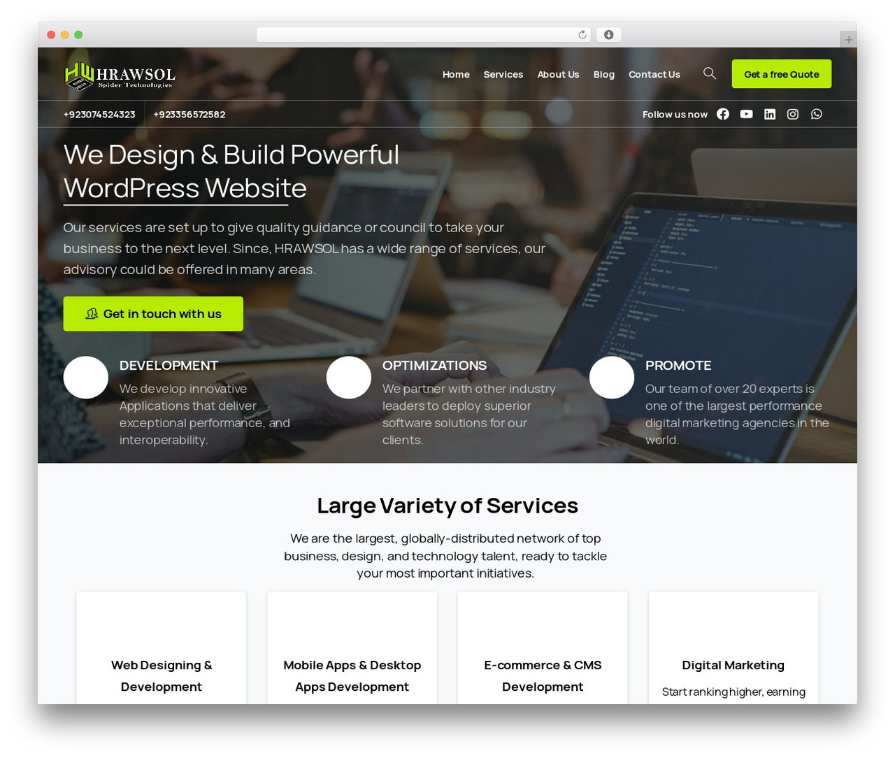 Essentials WordPress theme - hrawsol.com