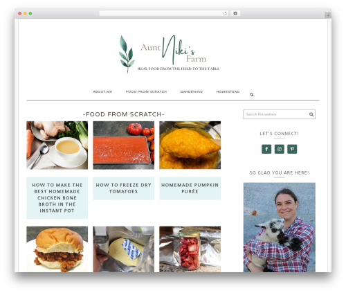 Genesis WordPress theme - auntnikisfarm.com