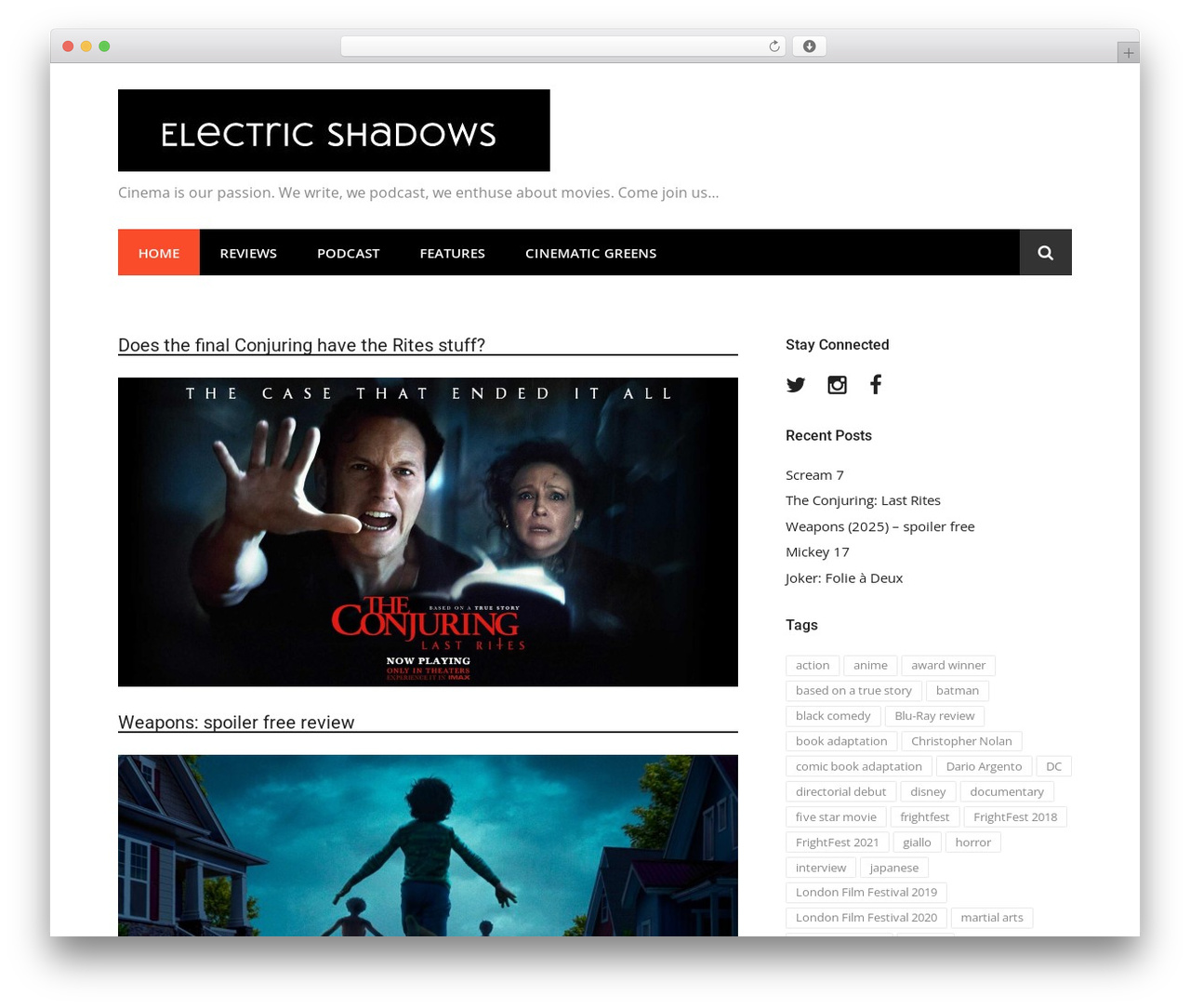 Glob Pro WordPress theme - electric-shadows.com