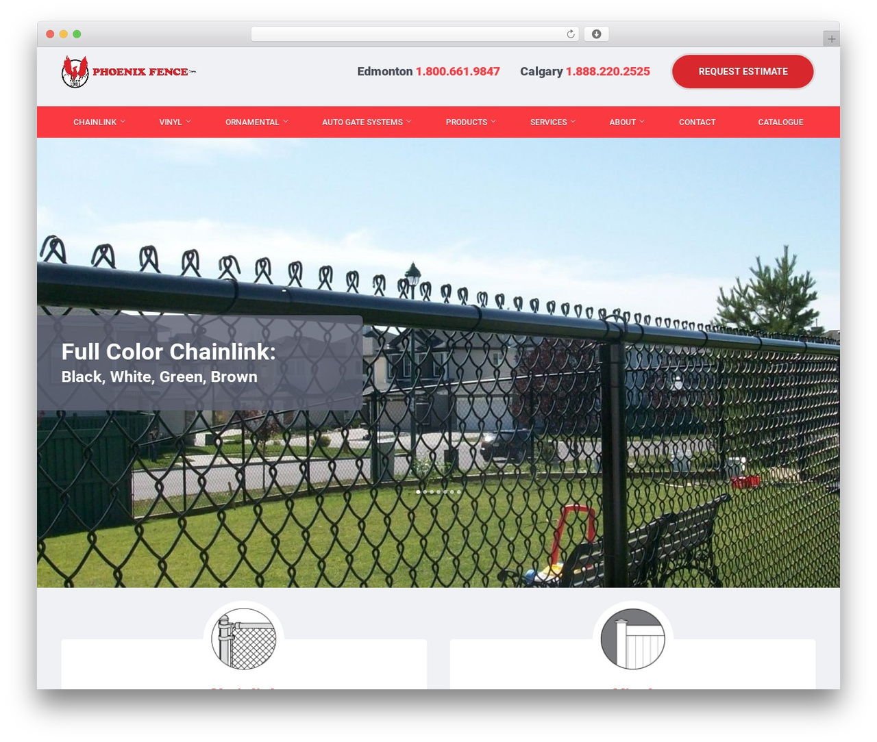 phoenix WordPress theme - phoenixfence.ca
