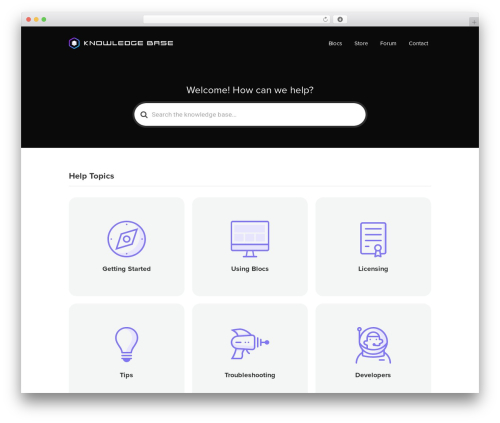 WordPress theme KnowAll - help.blocsapp.com
