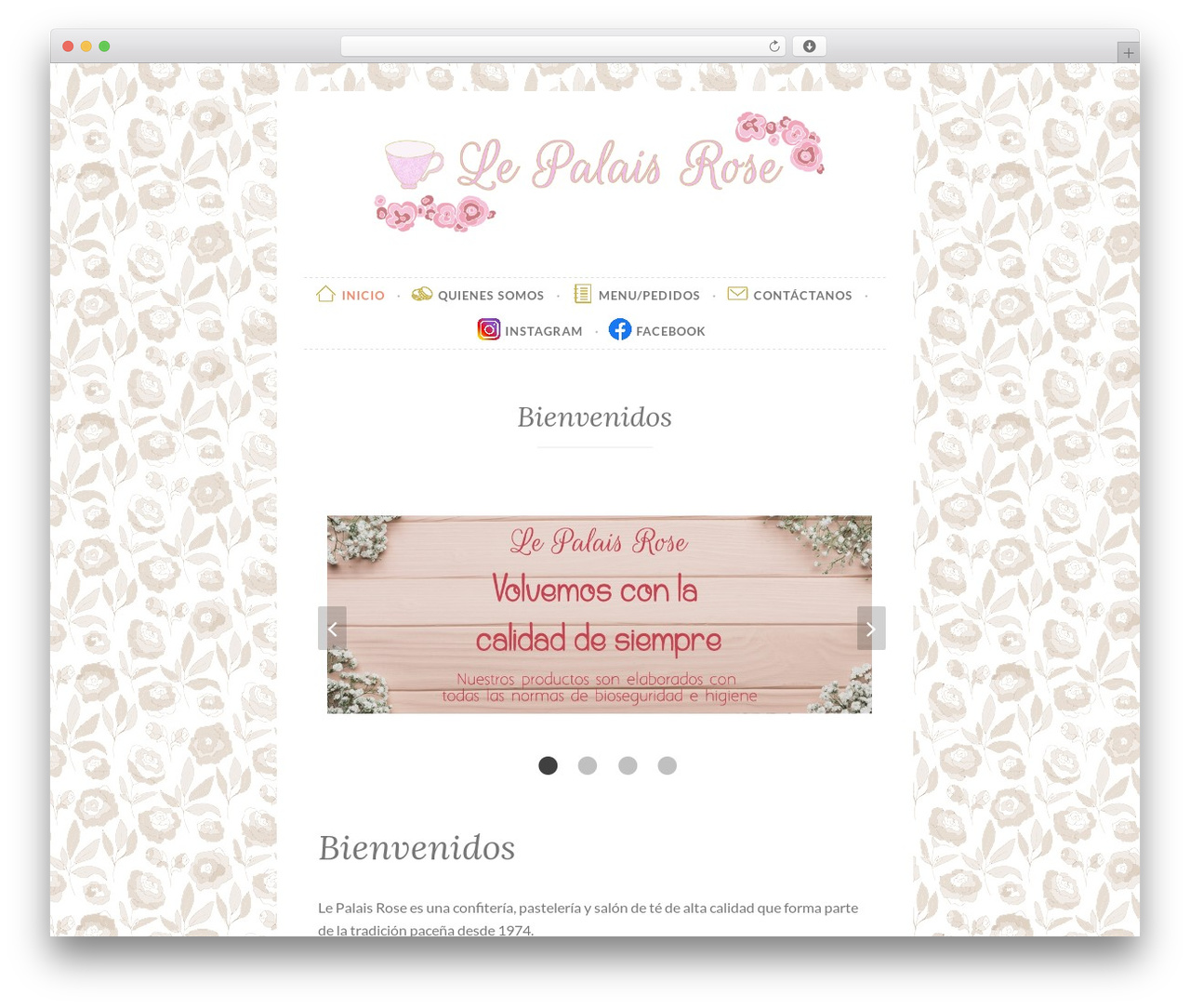Button free WP theme - lepalaisrose.com