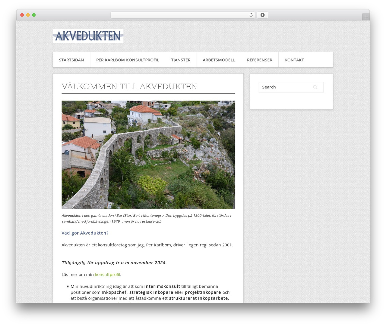 Contango WordPress theme - akvedukten.se