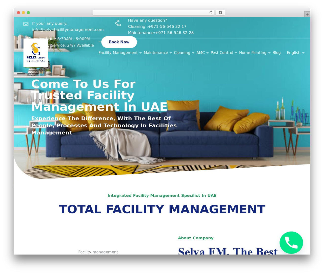 Queak top WordPress theme - selvafacilitymanagement.com
