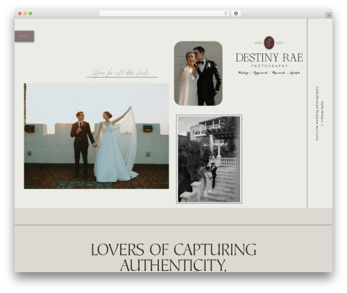 Showit wallpapers WordPress theme - destinyraephotography.com