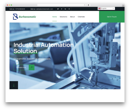 WordPress theme Industrium - burhanomatic.com