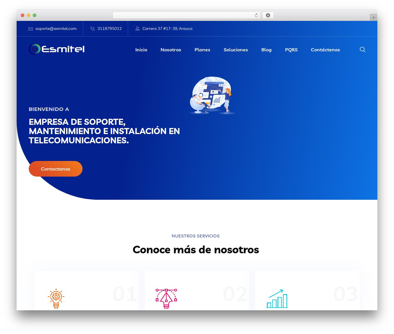 Braintech WordPress theme - esmitel.com