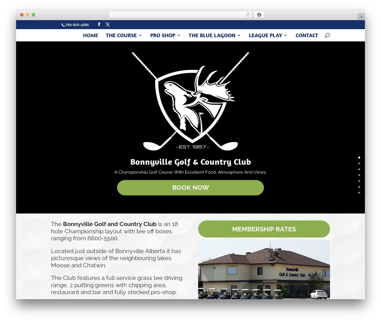 WordPress theme Divi - bonnyvillegolfclub.com