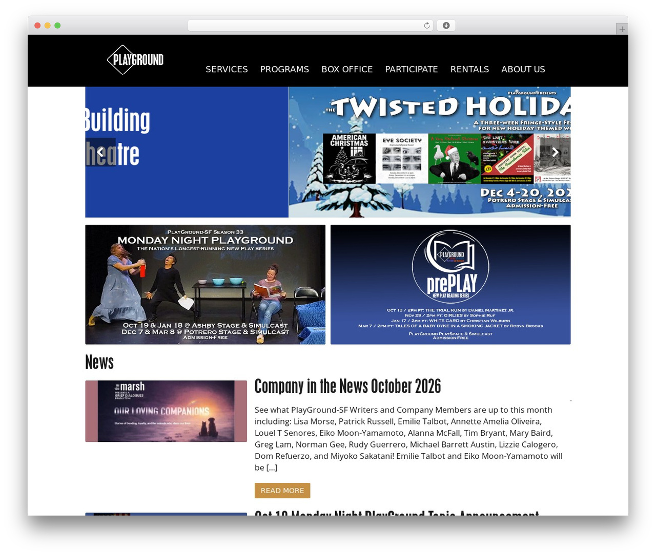 WordPress theme MESH - playground-sf.org