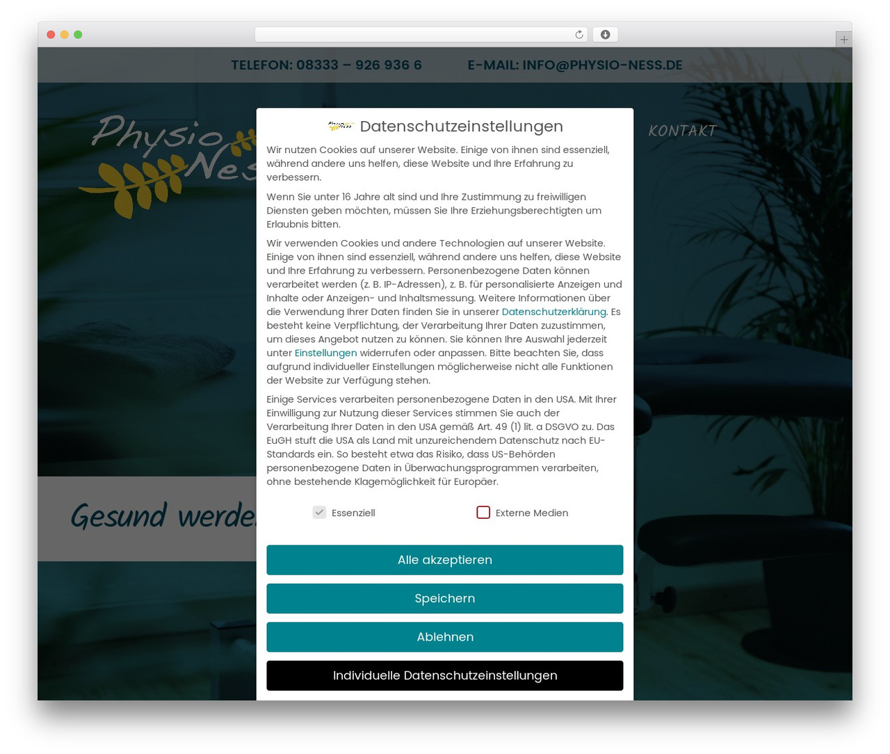 Divi WordPress theme - physio-ness.de Divi WordPress theme - physio-ness.de