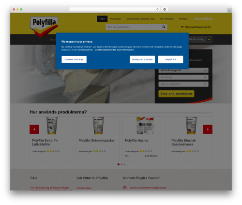 Polyfilla WordPress theme - polyfilla.se