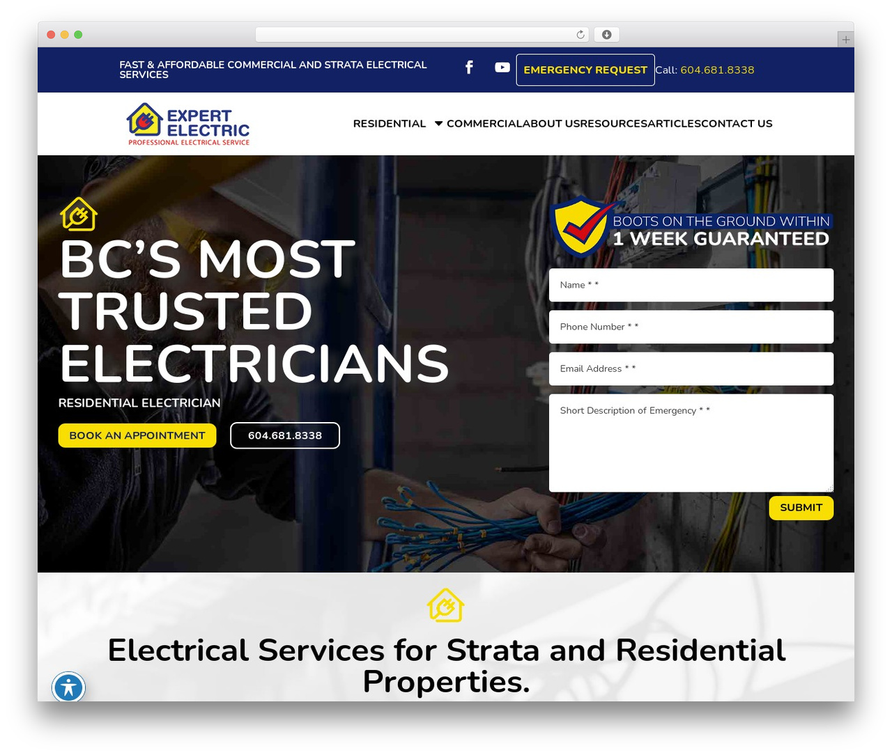 Divi WordPress theme - expertelectric.ca