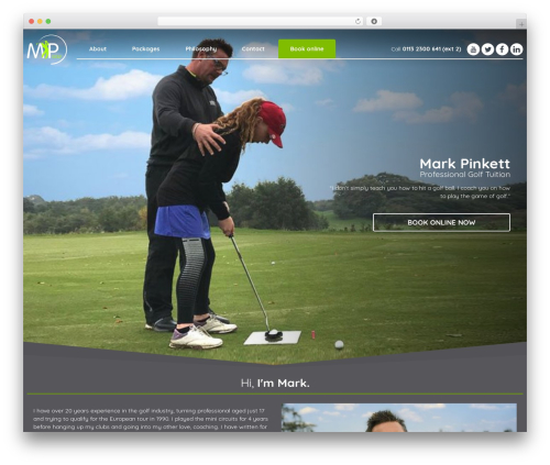 Function Bespoke WordPress website theme - markpinkettgolf.com