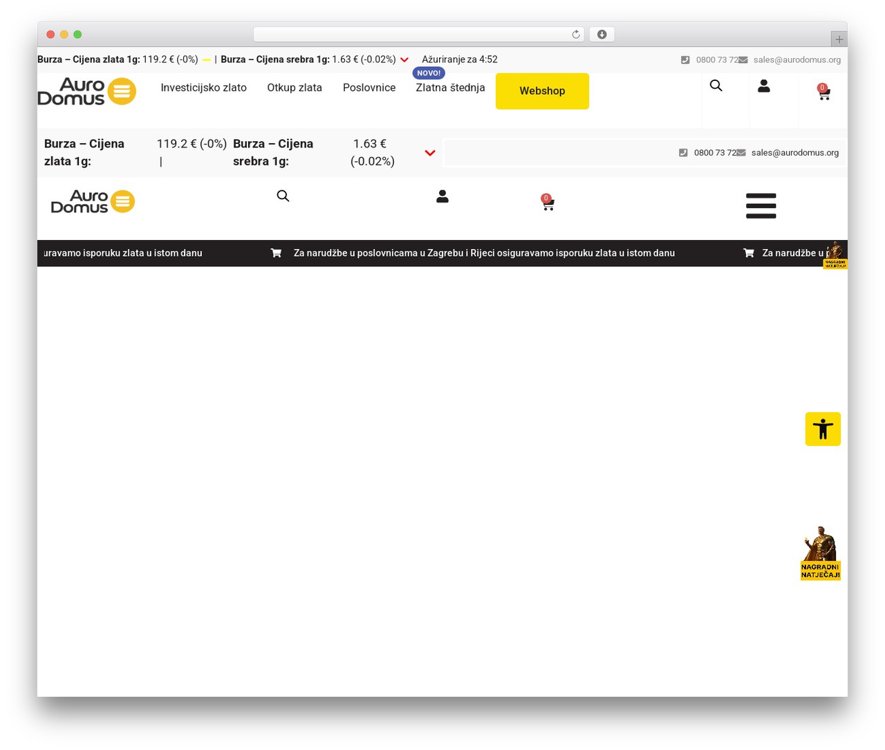 Hello Elementor free WordPress theme - aurodomus.hr