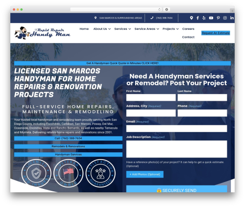 WordPress theme Beaver Builder Theme - rapidrepairhandyman.com