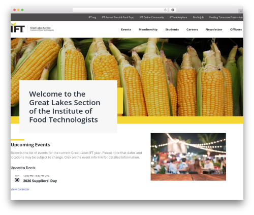 WordPress theme IFT Section - greatlakesift.org