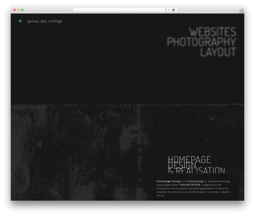 WP theme Reframe Plus - genaudasrichtige.com