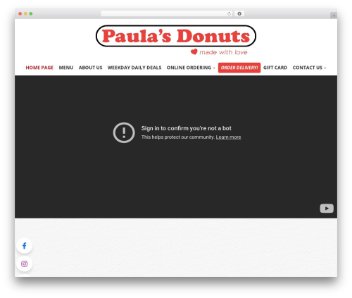 Best WordPress theme Beacon Theme - paulasdonuts.com