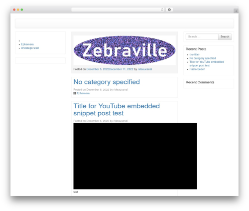 Bootstrap Basic WordPress theme - zebraville.com Bootstrap Basic WordPress theme - zebraville.com