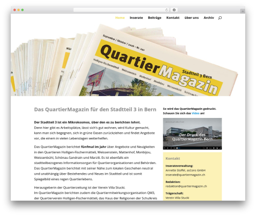 DI Agentur theme WordPress - quartiermagazin.ch