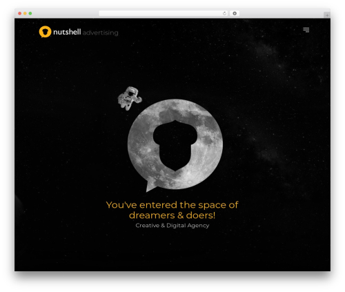 WordPress website theme Nutshell Space - nutshelladvertising.com