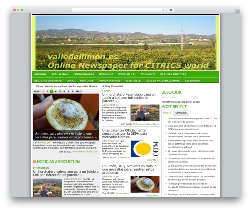 WordPress website theme Transcript - valledellimon.es
