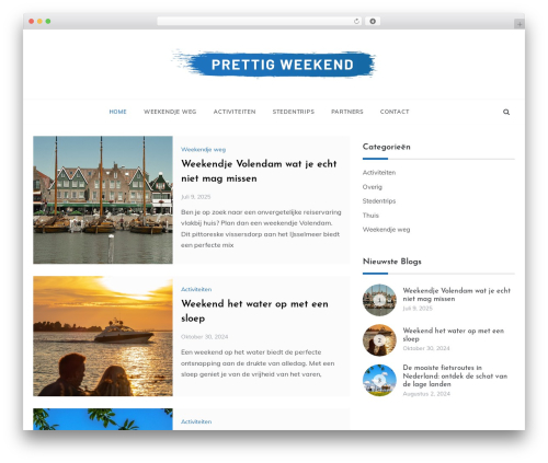 Prefer best free WordPress theme - prettig-weekend.nl