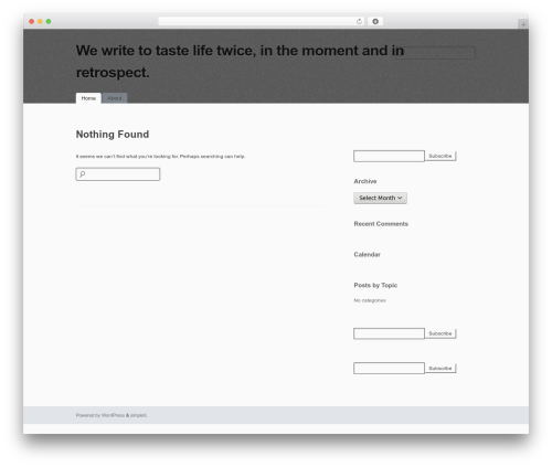 simpleX WordPress theme design - nicoleciomek.com