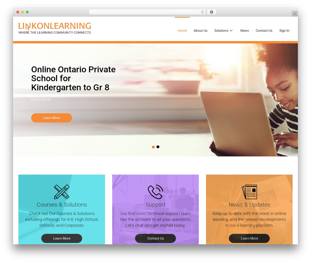 WordPress theme LinkOnLearning - linkonlearning.com